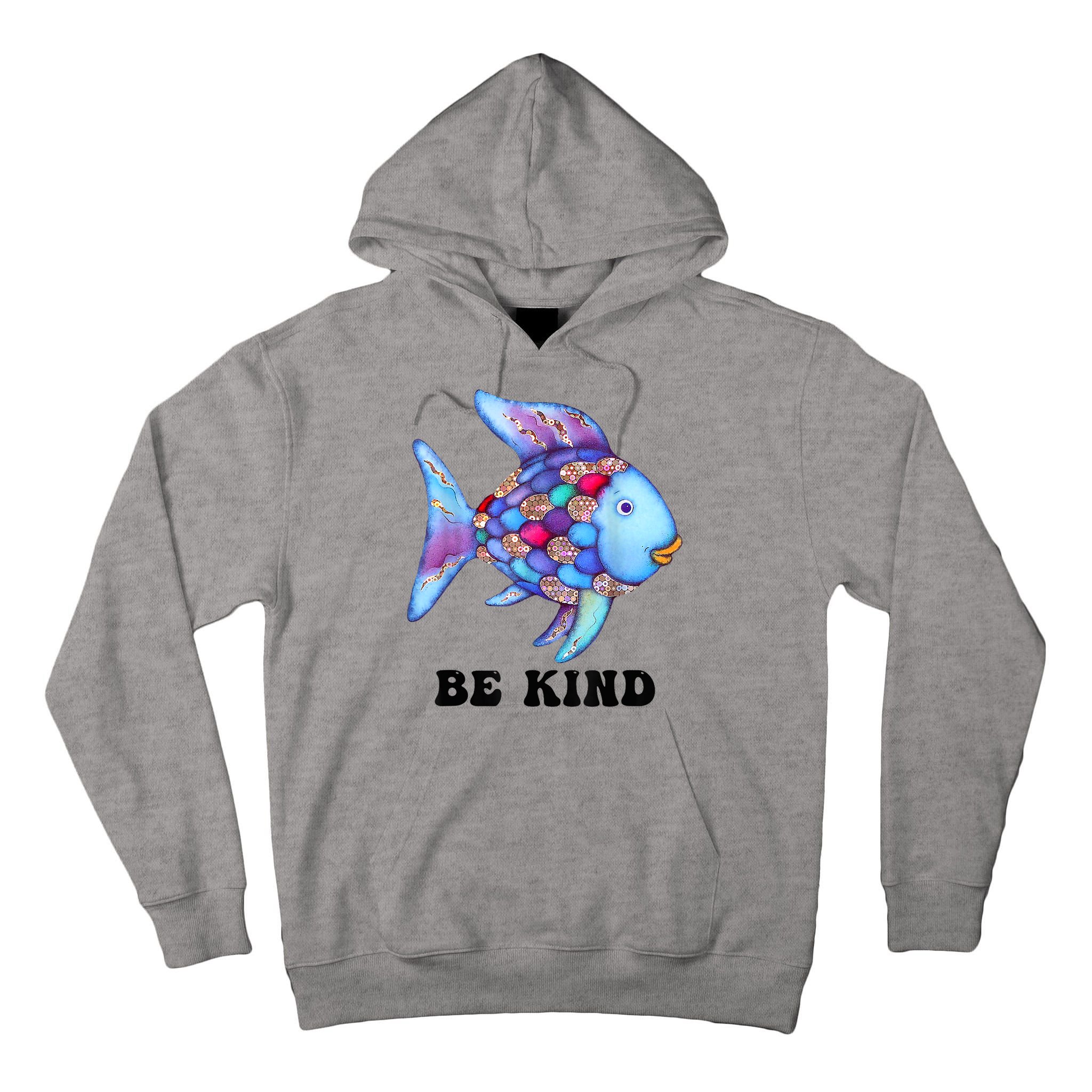 Be Kind Rainbow Fish Teacher Life Teaching Back To School Tall Hoodie
