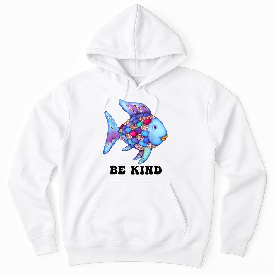 Be Kind Rainbow Fish Teacher Life Teaching Back To School Hoodie