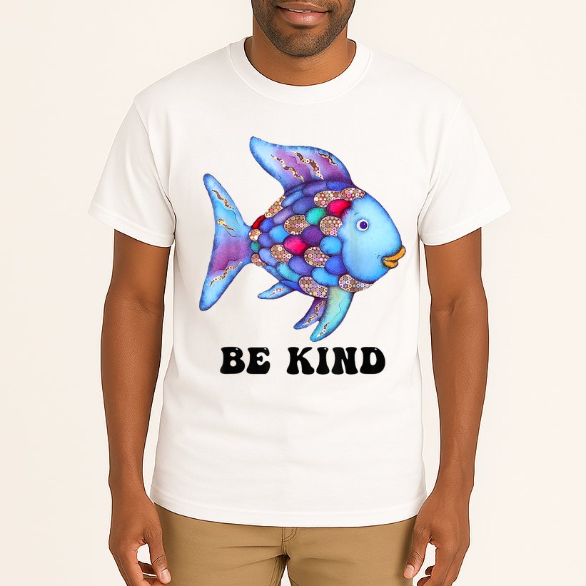 Be Kind Rainbow Fish Teacher Life Teaching Back To School Tall T-Shirt