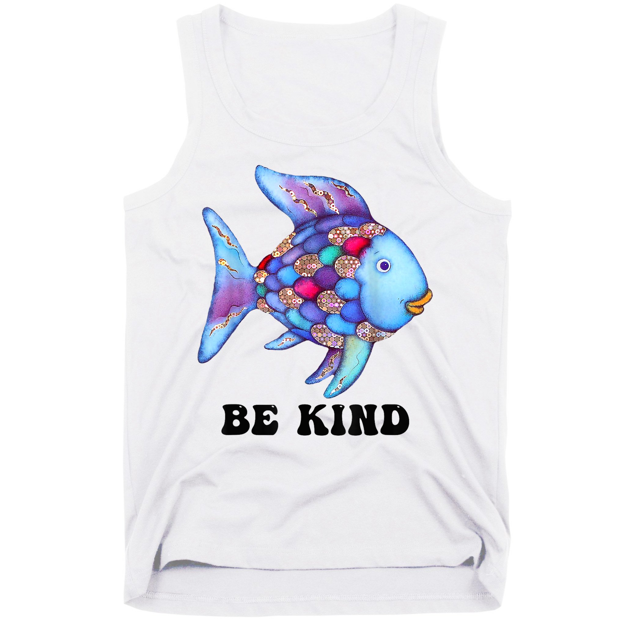 Be Kind Rainbow Fish Teacher Life Teaching Back To School Tank Top