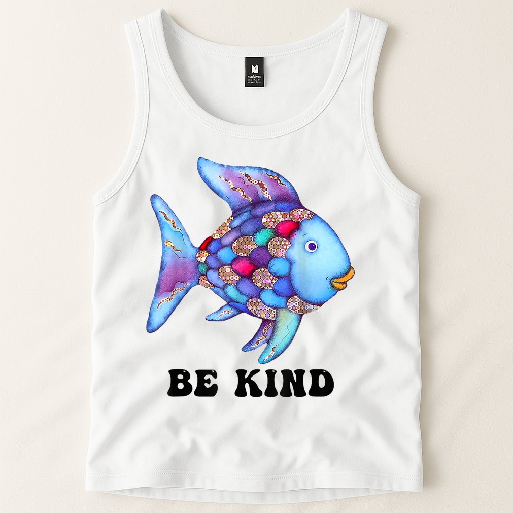 Be Kind Rainbow Fish Teacher Life Teaching Back To School Tank Top