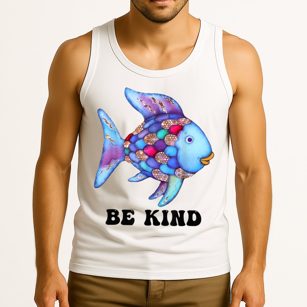 Be Kind Rainbow Fish Teacher Life Teaching Back To School Tank Top