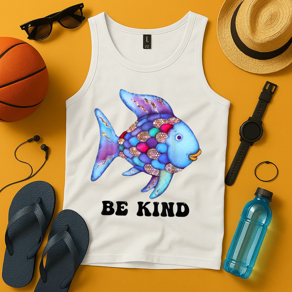 Be Kind Rainbow Fish Teacher Life Teaching Back To School Tank Top