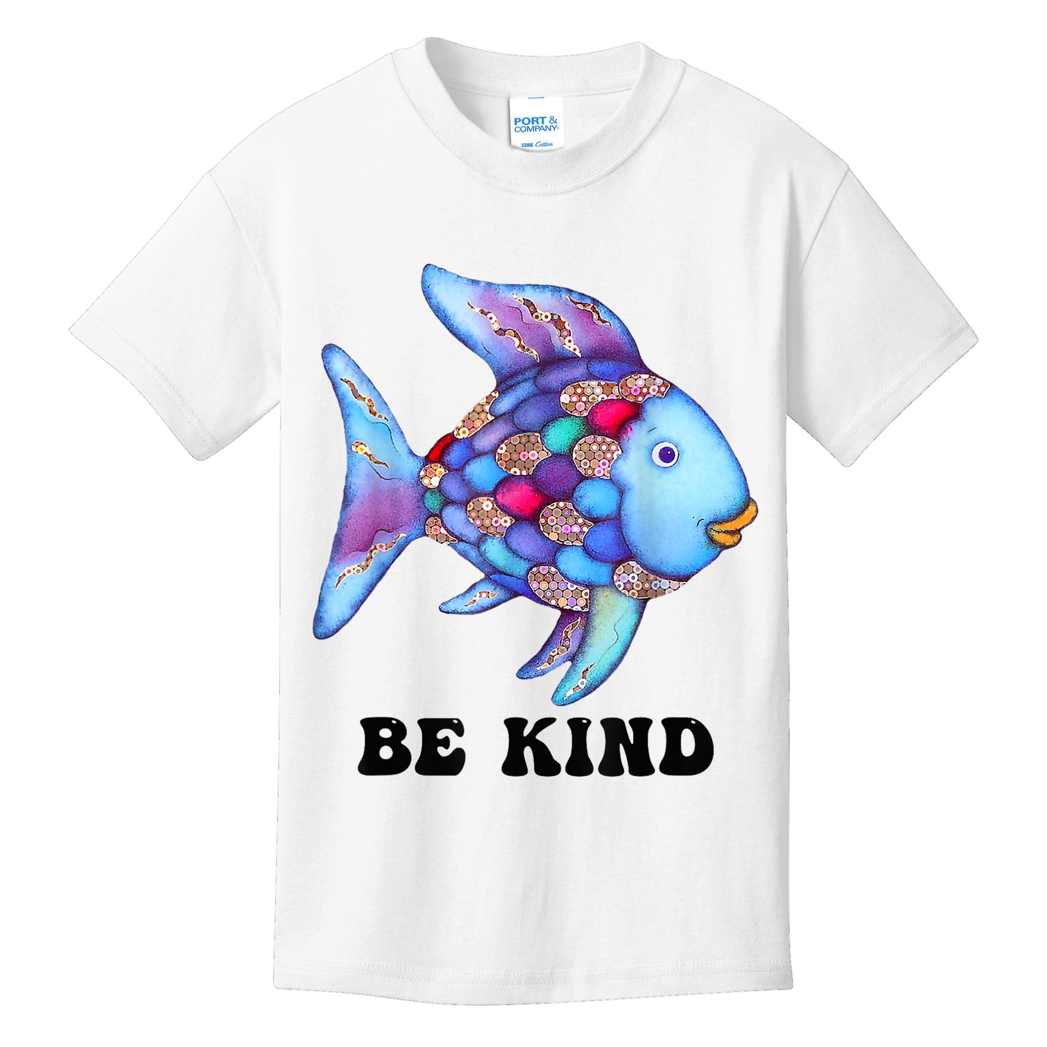 Be Kind Rainbow Fish Teacher Life Teaching Back To School Kids T-Shirt