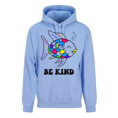 Be Kind Rainbow Fish Teacher Life Teaching Back To School Unisex Surf Hoodie