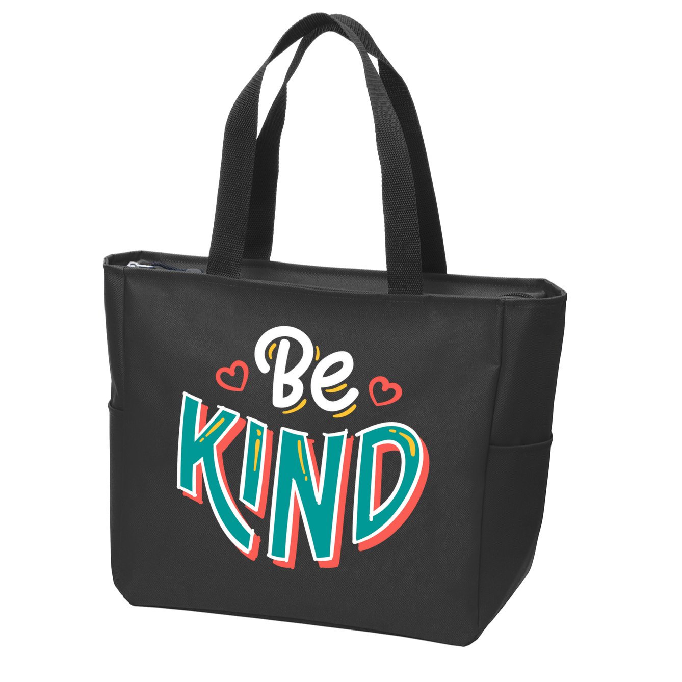 Be Kind Retro Kindness Quote Zip Tote Bag