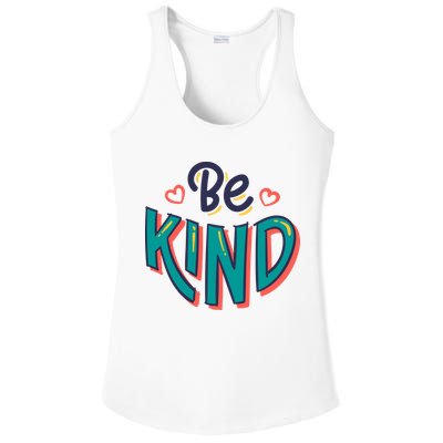 Be Kind Retro Kindness Quote Ladies PosiCharge Competitor Racerback Tank