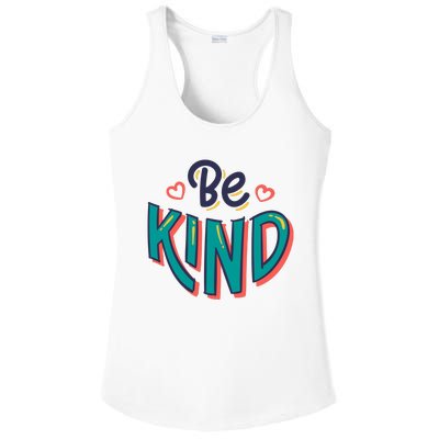 Be Kind Retro Kindness Quote Ladies PosiCharge Competitor Racerback Tank