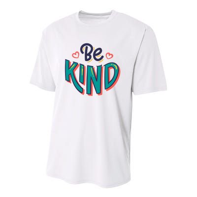 Be Kind Retro Kindness Quote Youth Performance Sprint T-Shirt