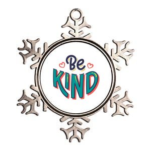 Be Kind Retro Kindness Quote Metallic Star Ornament