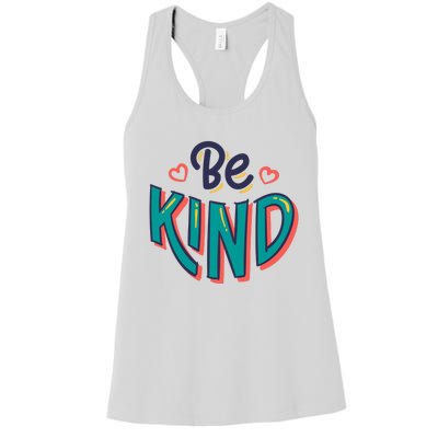 Be Kind Retro Kindness Quote Women's Racerback Tank