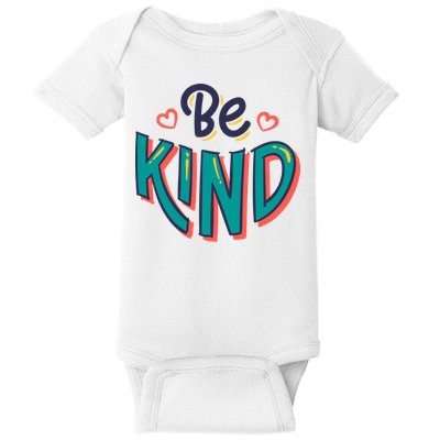 Be Kind Retro Kindness Quote Baby Bodysuit