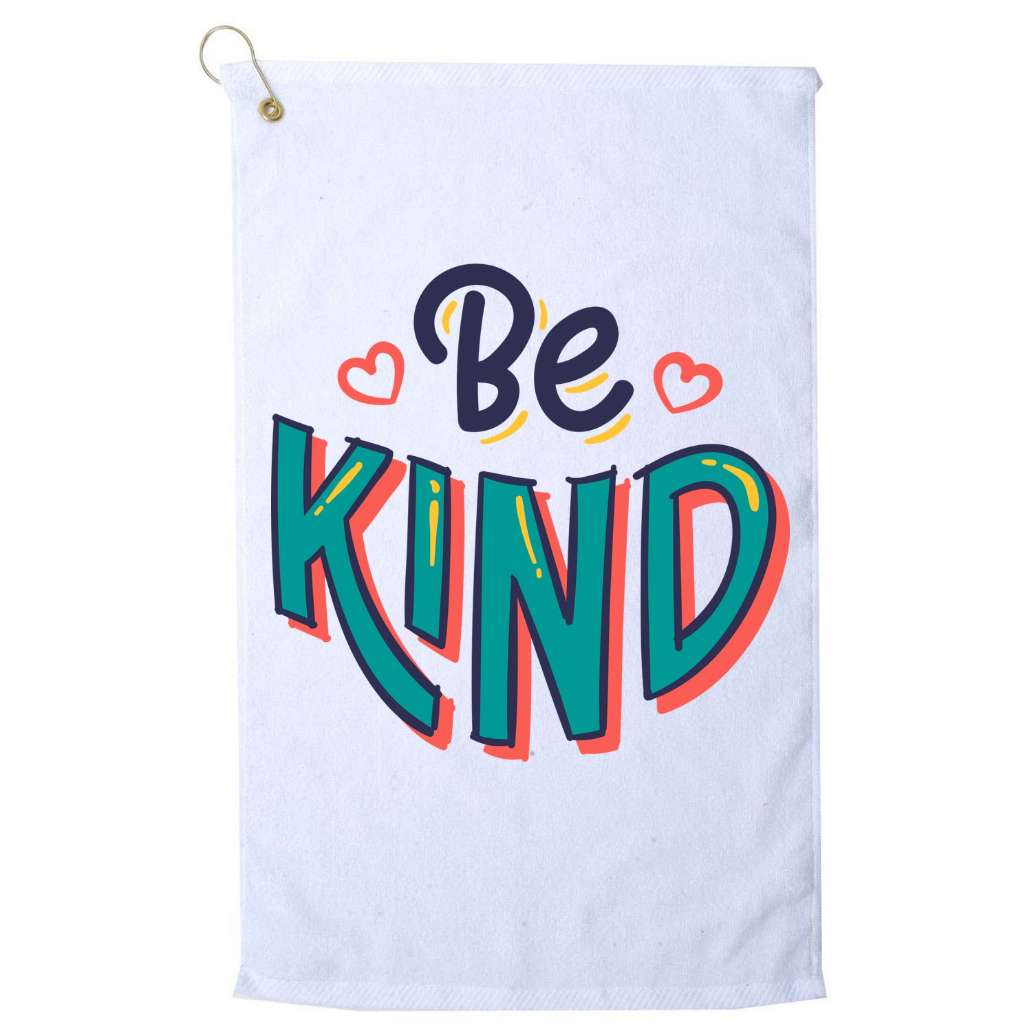 Be Kind Retro Kindness Quote Golf Towel