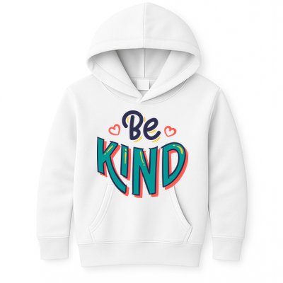 Be Kind Retro Kindness Quote Kids Hoodie