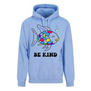 Be Kind Rainbow Fish Teacher Life Teaching Back To School Unisex Surf Hoodie