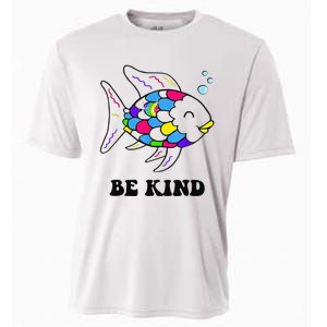 Be Kind Rainbow Fish Teacher Life Teaching Back To School Cooling Performance Crew T-Shirt