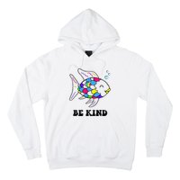 Be Kind Rainbow Fish Teacher Life Teaching Back To School Hoodie