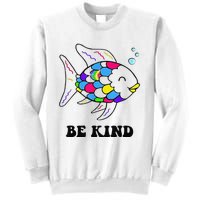 Be Kind Rainbow Fish Teacher Life Teaching Back To School Sweatshirt