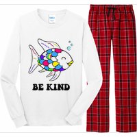 Be Kind Rainbow Fish Teacher Life Teaching Back To School Long Sleeve Pajama Set