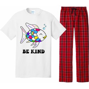 Be Kind Rainbow Fish Teacher Life Teaching Back To School Pajama Set