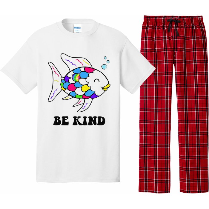 Be Kind Rainbow Fish Teacher Life Teaching Back To School Pajama Set