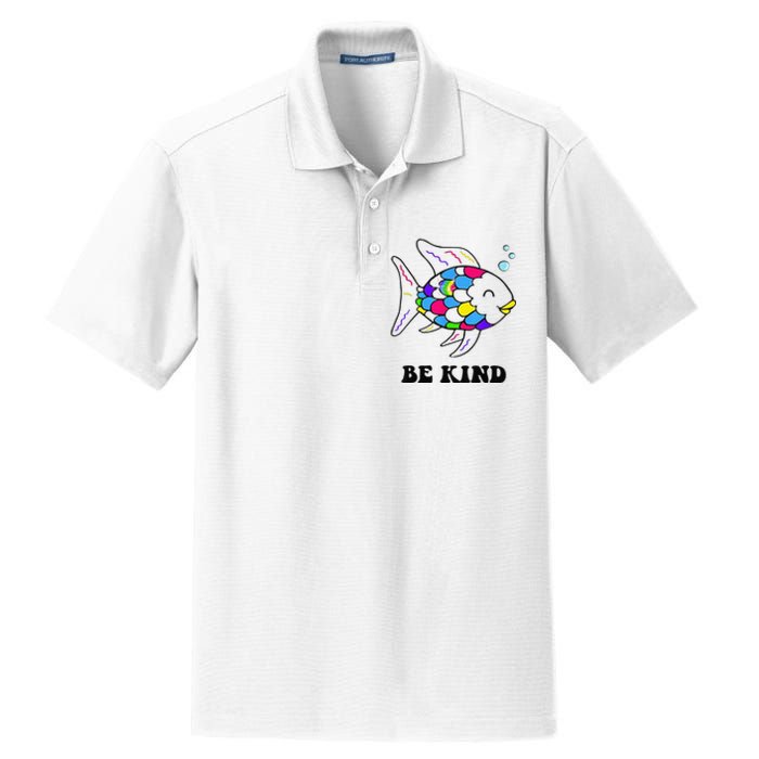 Be Kind Rainbow Fish Teacher Life Teaching Back To School Dry Zone Grid Polo