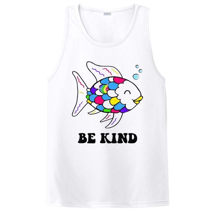 Be Kind Rainbow Fish Teacher Life Teaching Back To School PosiCharge Competitor Tank