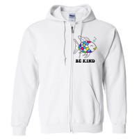 Be Kind Rainbow Fish Teacher Life Teaching Back To School Full Zip Hoodie