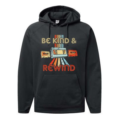 Be Kind & Rewind Vintage 90S Nostalgic 80S Throwback Performance Fleece Hoodie