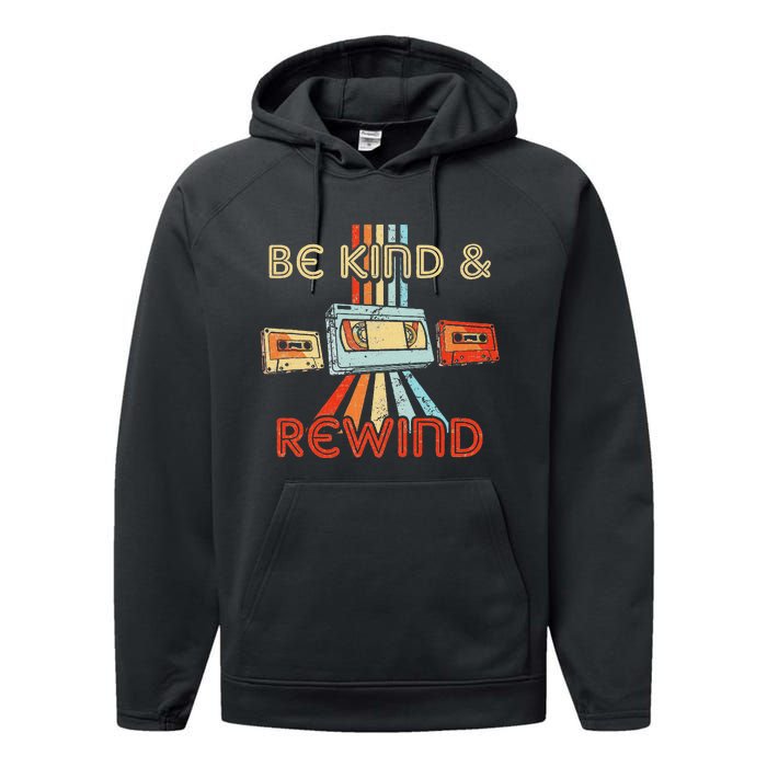 Be Kind & Rewind Vintage 90S Nostalgic 80S Throwback Performance Fleece Hoodie