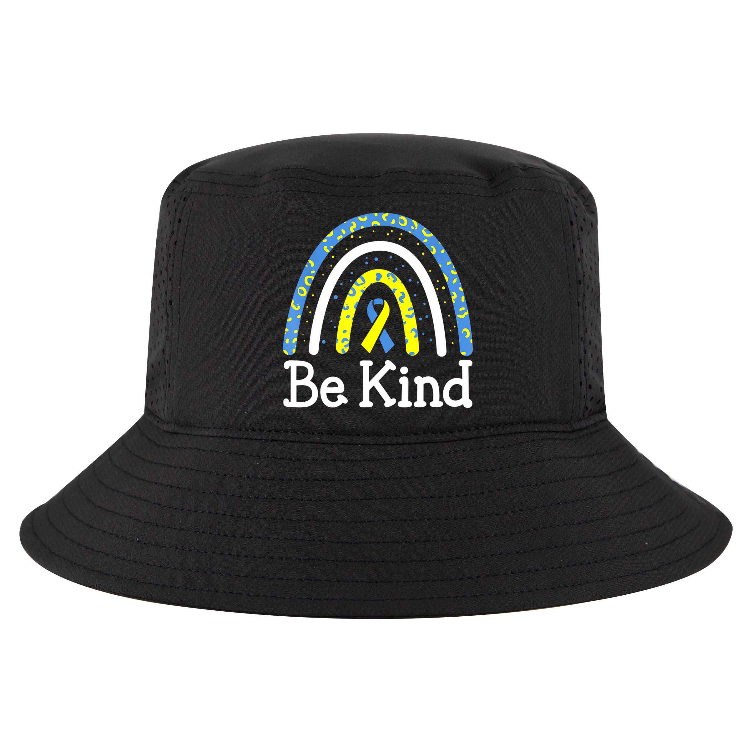 Be Kind Rainbow World Down Syndrome Awareness Day Cool Comfort Performance Bucket Hat