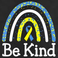 Be Kind Rainbow World Down Syndrome Awareness Day Adult Drive Performance Visor