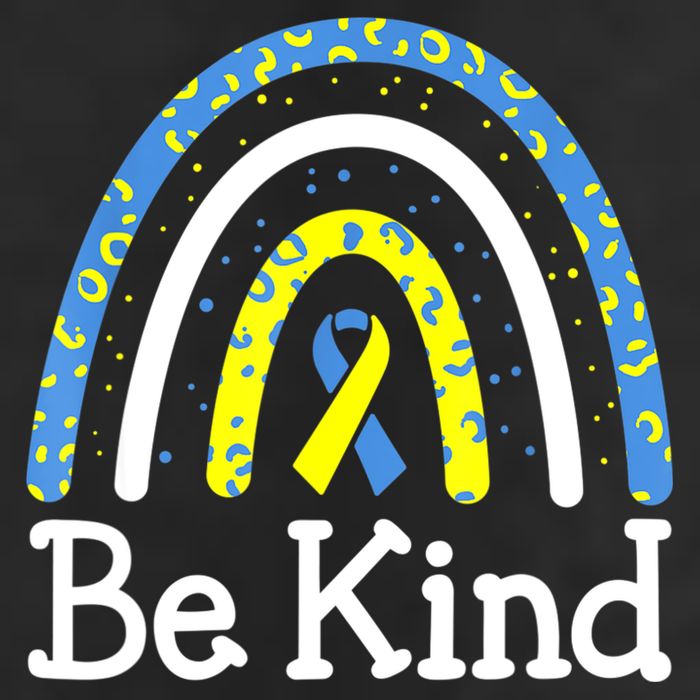 Be Kind Rainbow World Down Syndrome Awareness Day Adult Drive Performance Visor