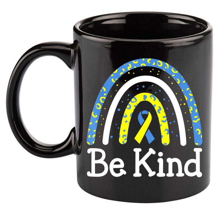 Be Kind Rainbow World Down Syndrome Awareness Day 11oz C Handle Ceramic Mug