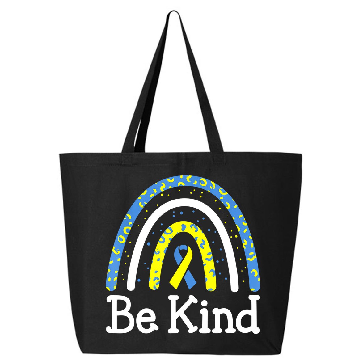 Be Kind Rainbow World Down Syndrome Awareness Day 25L Jumbo Tote