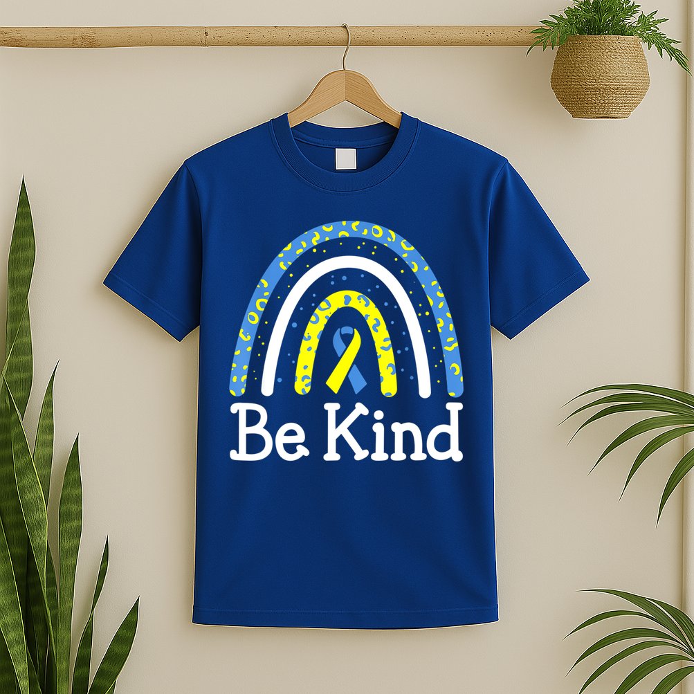 Be Kind Rainbow World Down Syndrome Awareness Day T-Shirt