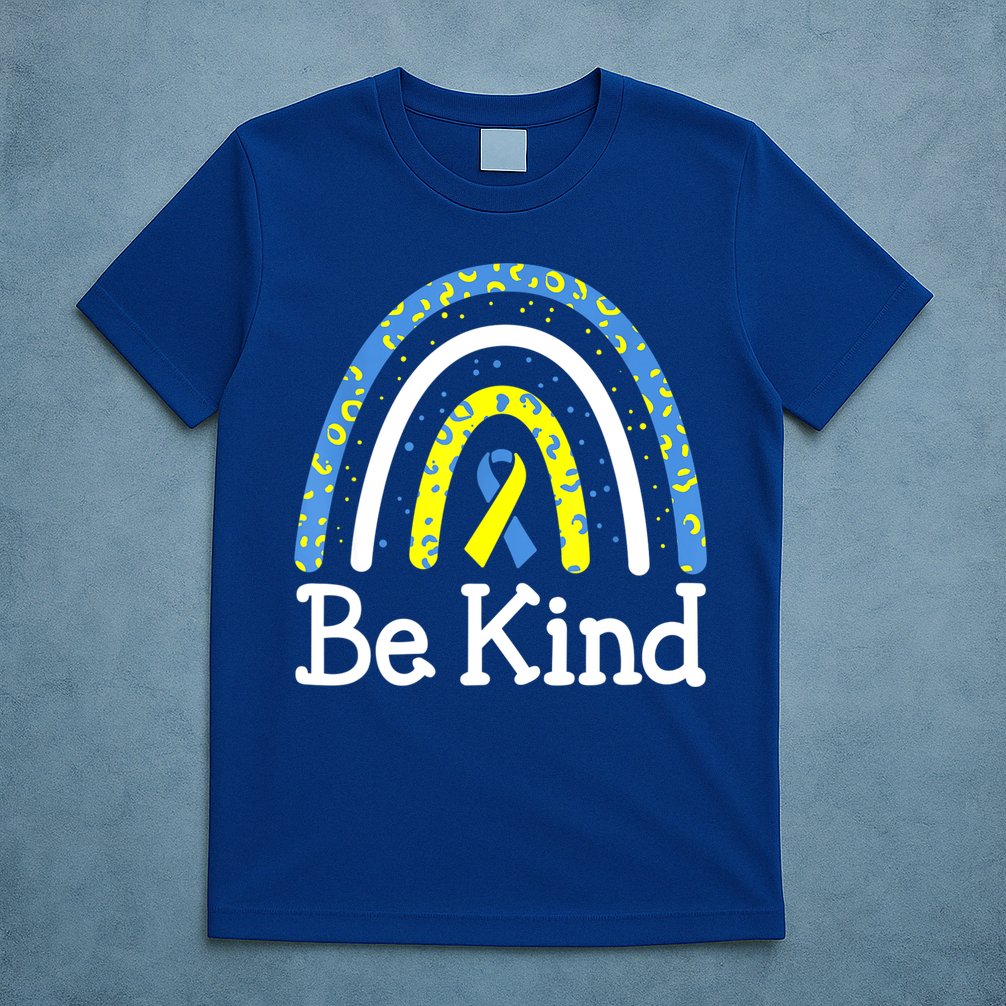 Be Kind Rainbow World Down Syndrome Awareness Day T-Shirt