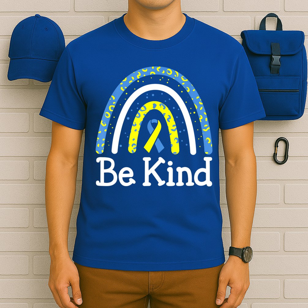 Be Kind Rainbow World Down Syndrome Awareness Day T-Shirt