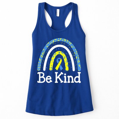 Be Kind Rainbow World Down Syndrome Awareness Day Womens Tank Top