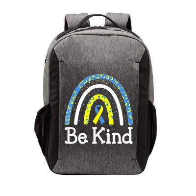 Be Kind Rainbow World Down Syndrome Awareness Day Vector Backpack