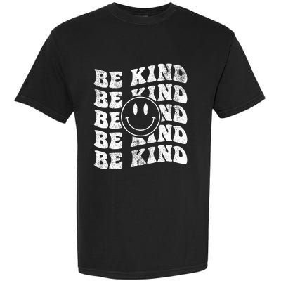 Be Kind Retro Happy Face Vintage Positivity Garment-Dyed Heavyweight T-Shirt