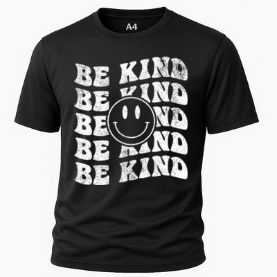 Be Kind Retro Happy Face Vintage Positivity Cooling Performance Crew T-Shirt