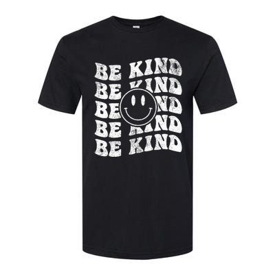 Be Kind Retro Happy Face Vintage Positivity Softstyle CVC T-Shirt