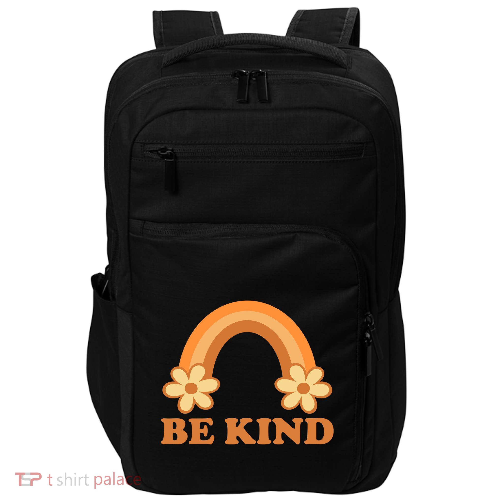 Be Kind Rainbow Retro Sunflower Impact Tech Backpack