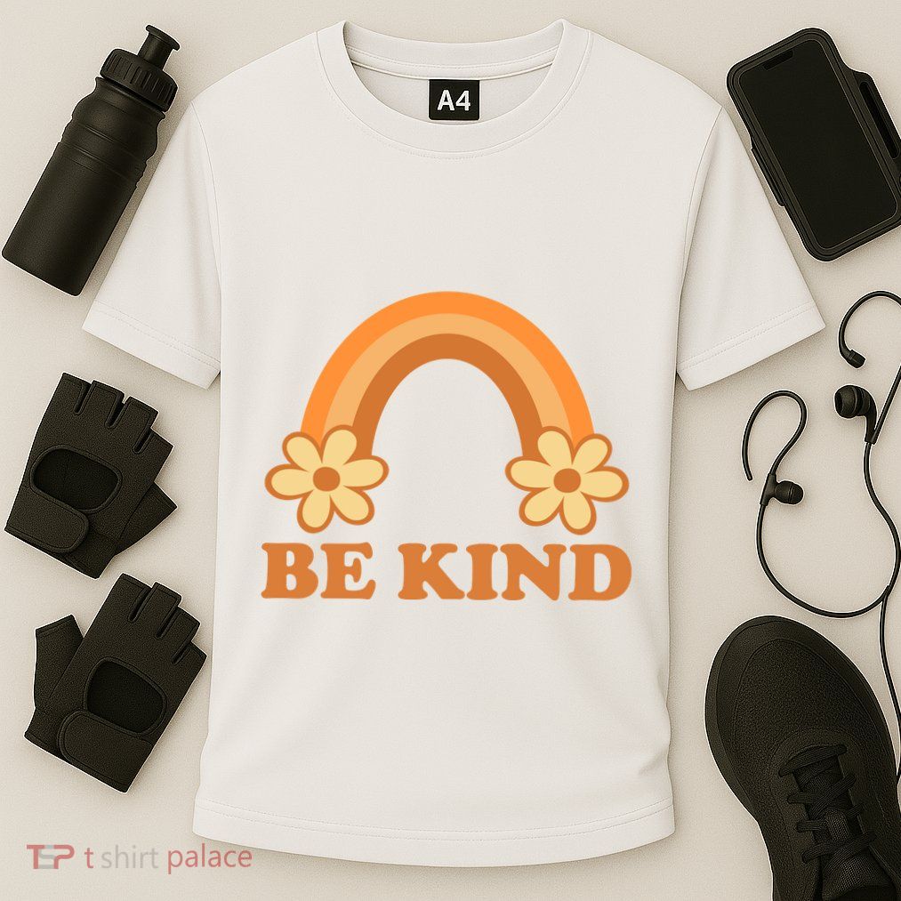 Be Kind Rainbow Retro Sunflower Performance Shirt