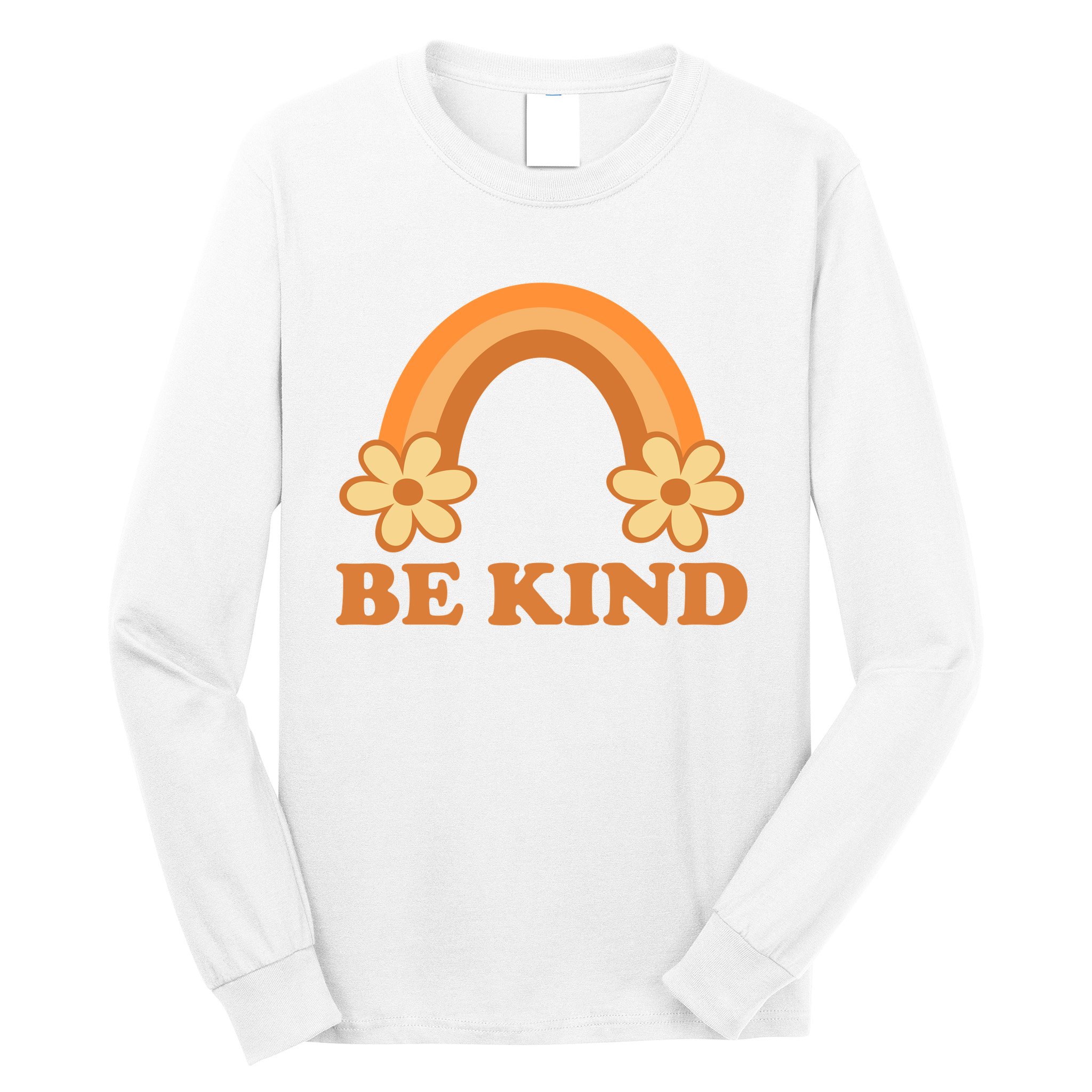 Be Kind Rainbow Retro Sunflower Long Sleeve Shirt