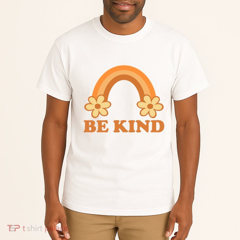 Be Kind Rainbow Retro Sunflower Tall T-Shirt