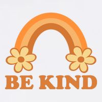 Be Kind Rainbow Retro Sunflower Sustainable Bucket Hat