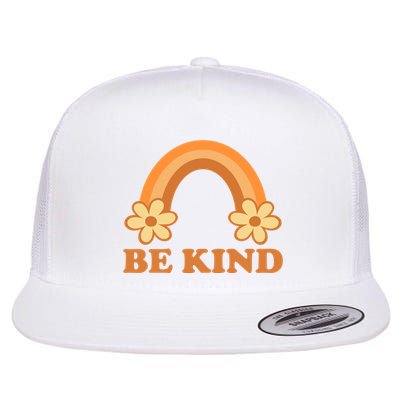 Be Kind Rainbow Retro Sunflower Flatbill Hat