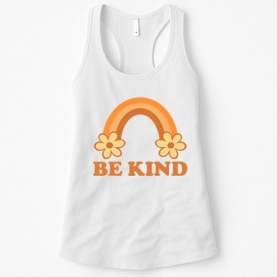 Be Kind Rainbow Retro Sunflower Womens Tank Top